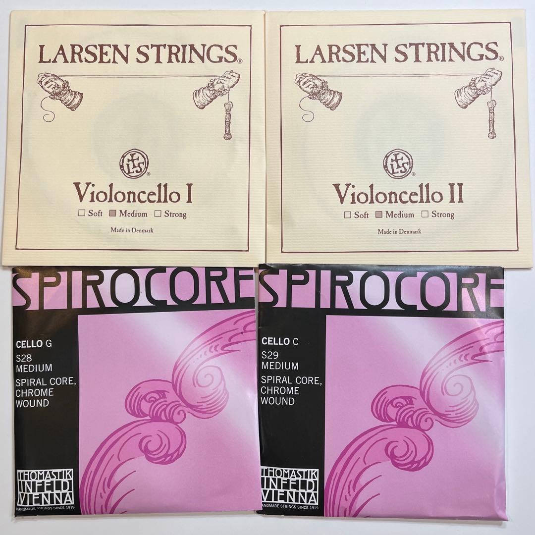 【新品】チェロ弦セット　ラーセン AD スピロコアGC