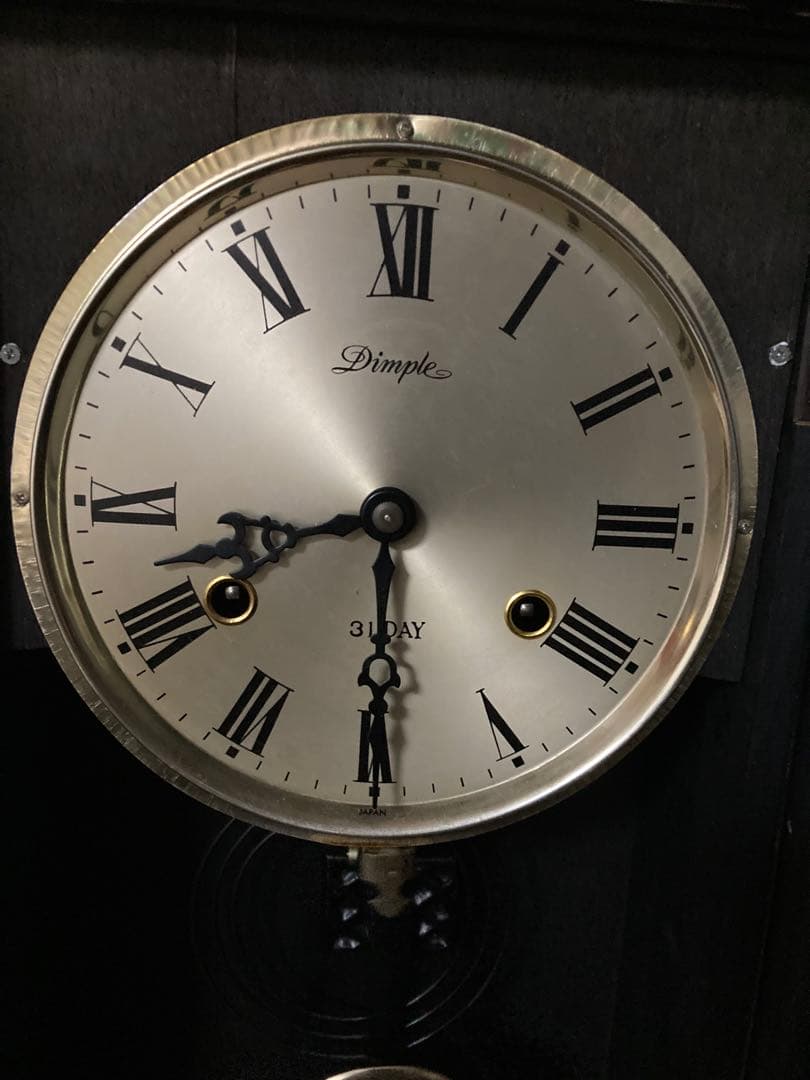 Dimple ドイツ製31 DAY アンティーク柱時計 稼働中