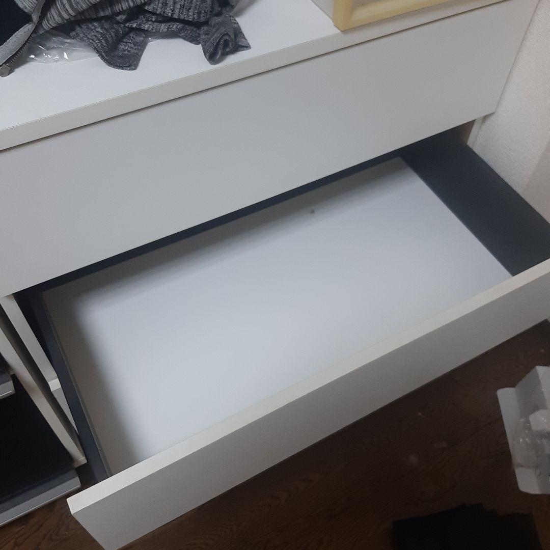 ホワイト 4段チェスト