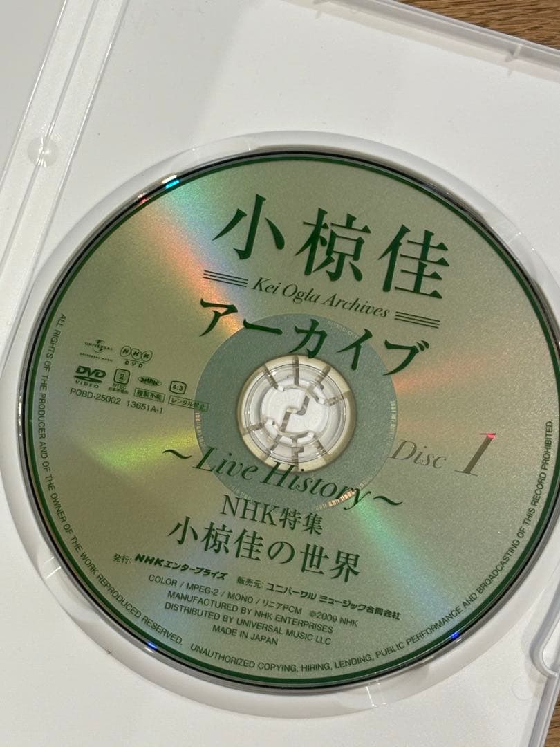 アーカイブ　～Live History～　小椋佳　DVD　5枚セット