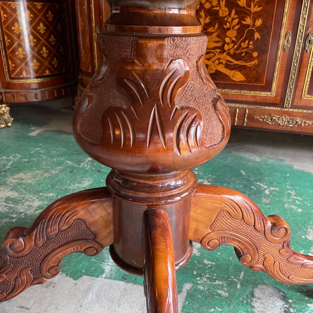 最終お値下げ‼︎ イタリア製・象嵌模様・ 丸テーブル