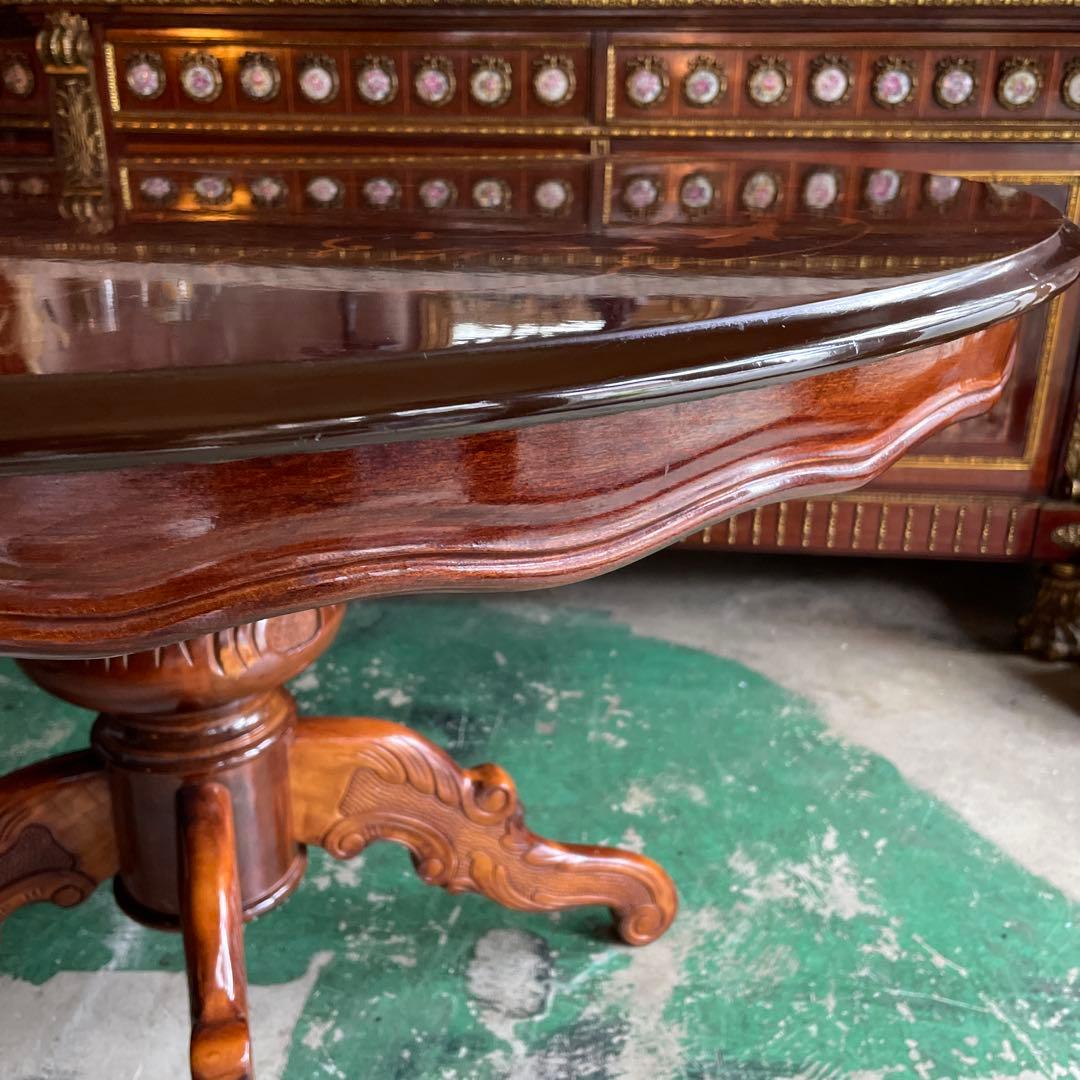 最終お値下げ‼︎ イタリア製・象嵌模様・ 丸テーブル