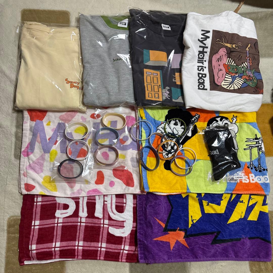 邦ロックバンドTシャツ　タオル　ラバーバンド