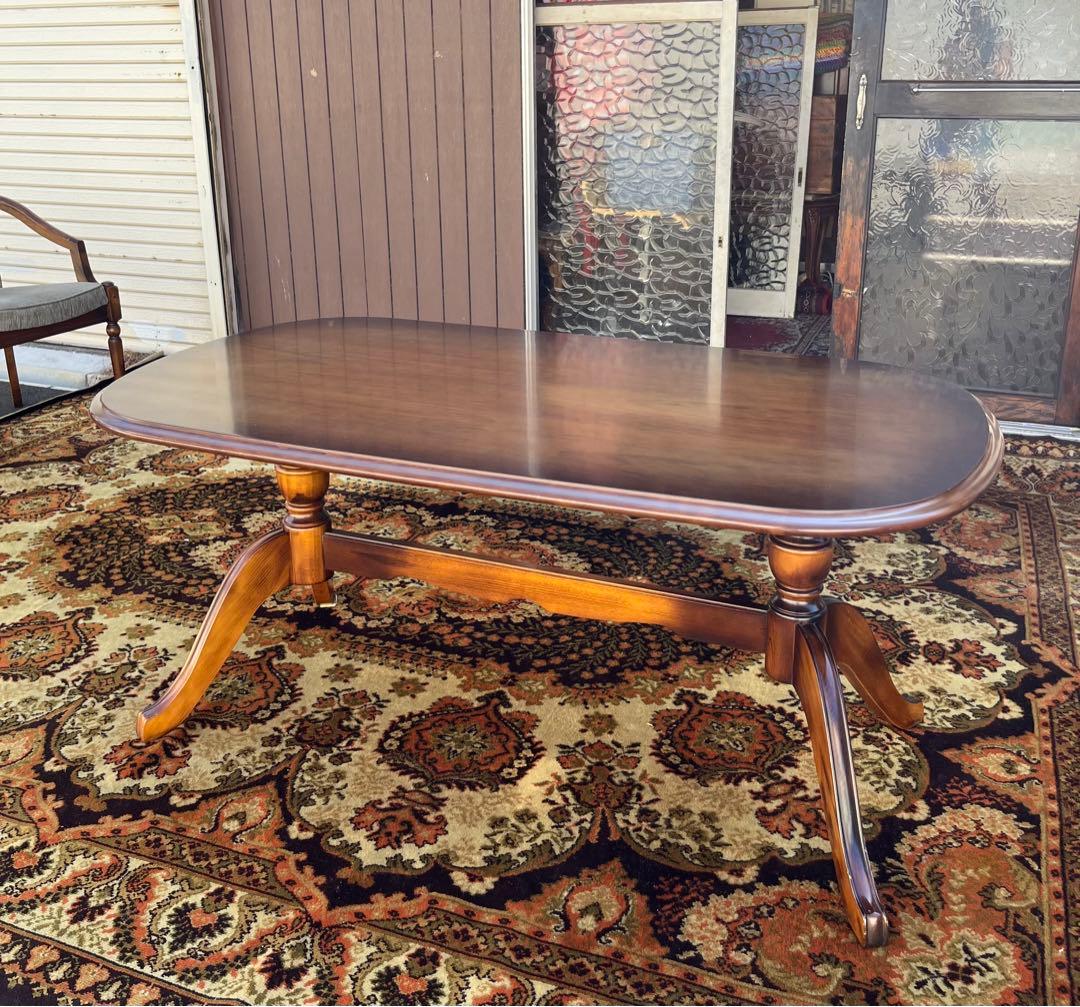 オールドカリモク ロータイプ ダイニングテーブル 家具 アンティーク インテリア