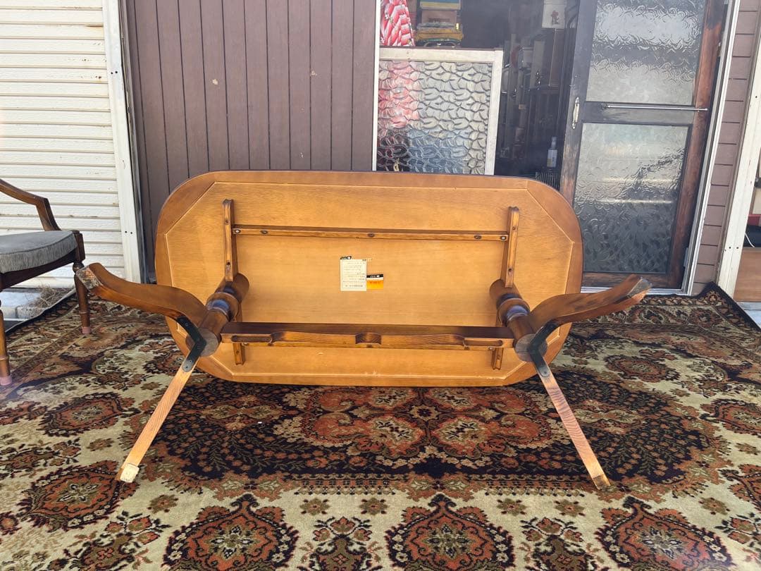 オールドカリモク ロータイプ ダイニングテーブル 家具 アンティーク インテリア