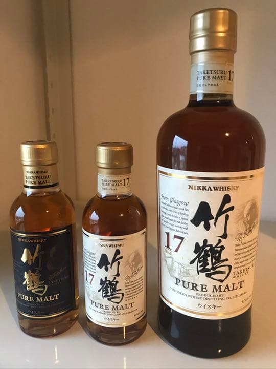 ニッカ竹鶴17年と180ミリNＡと17年180ミリ