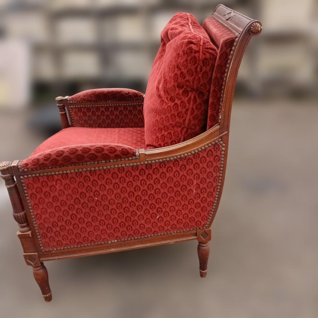 4701)ジャン・ロシェ　1人掛け　１Pソファー　フランスヴィンテージ