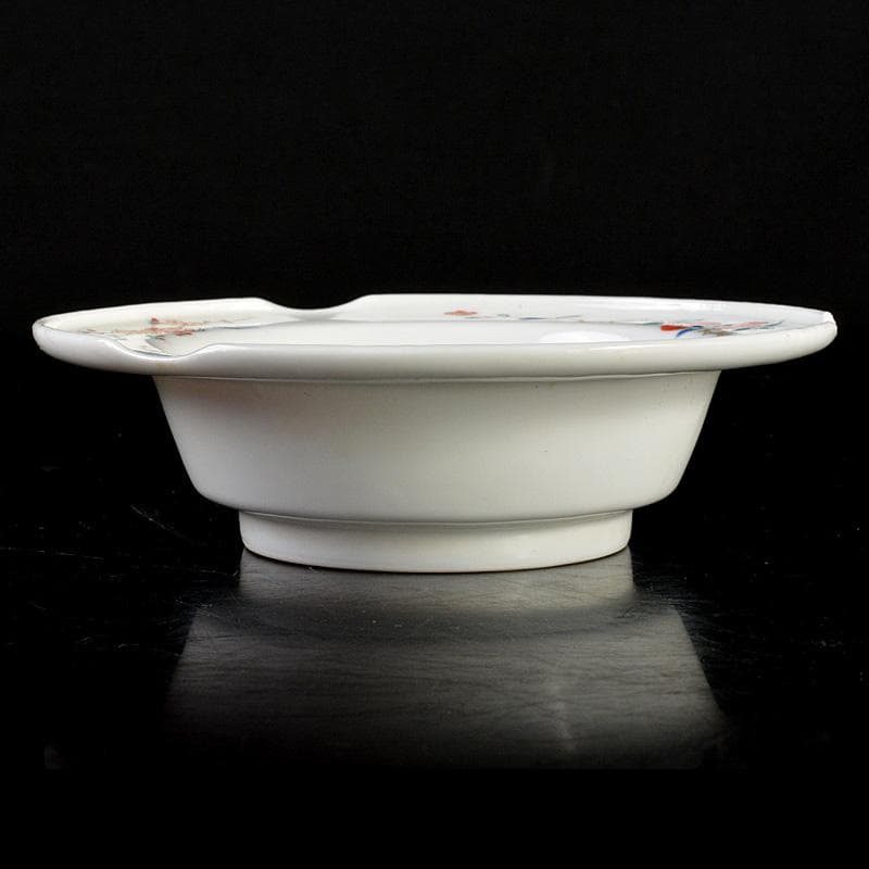 有田焼　人間国宝　十三代酒井田柿右衛門作　染錦　柘榴梅文　灰皿　共箱　C6012