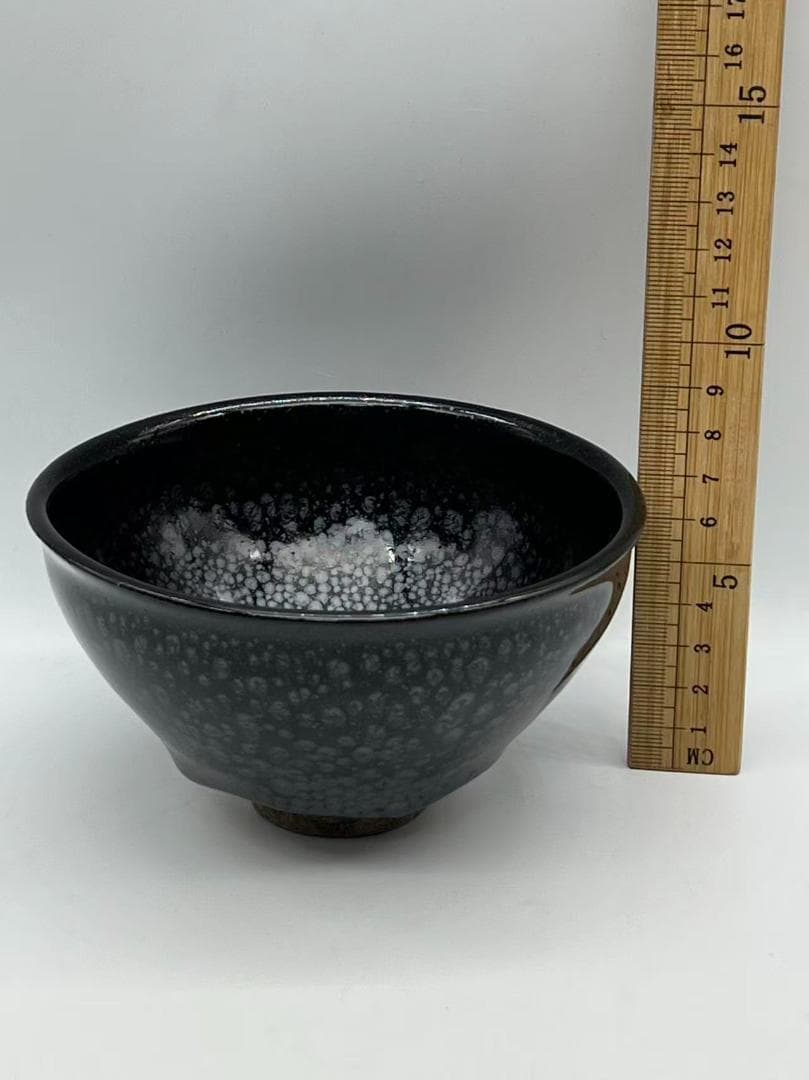 宋時代　油滴天目茶碗 建窯茶盞 唐物 古賞物茶道具　茶杯 盃 煎茶碗(A-89)