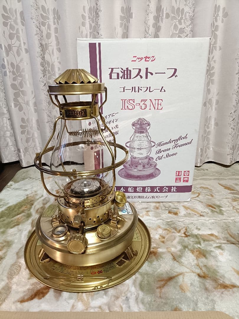 【美品】ニッセン石油ストーブ ゴールドフレーム IS-3NE 復刻版