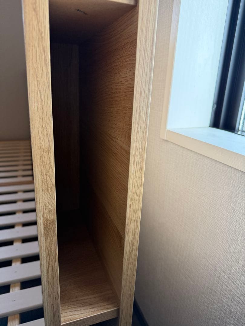 木製シングルベッドフレーム 収納付き　ニトリ