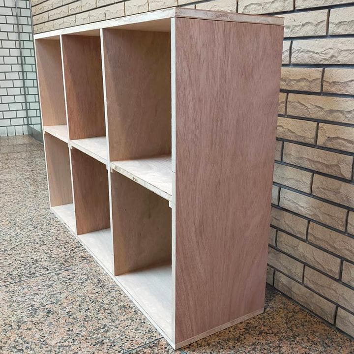 組立有 送料込 無塗装 ハンドメイド 木製 スタッキング シェルフ 本棚 収納棚