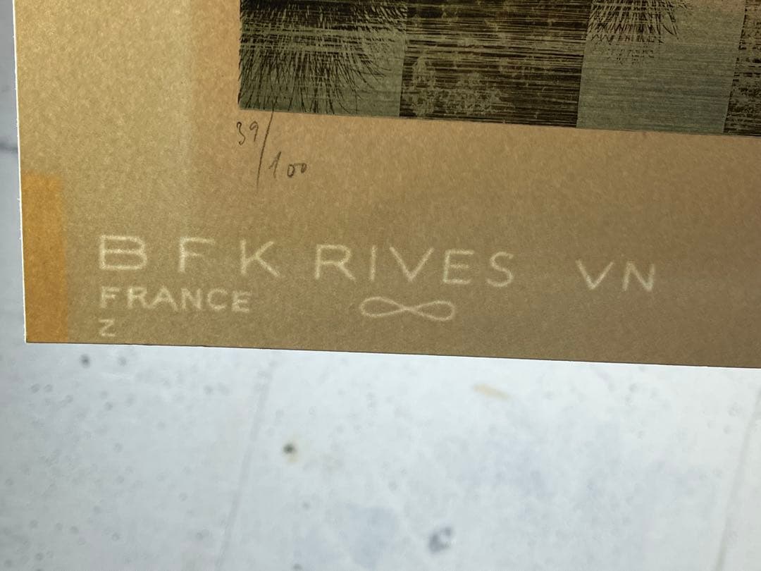 ジャック・デペルト「ブルアールのキャナル」リトグラフ 直筆サイン有 ゴルフ場