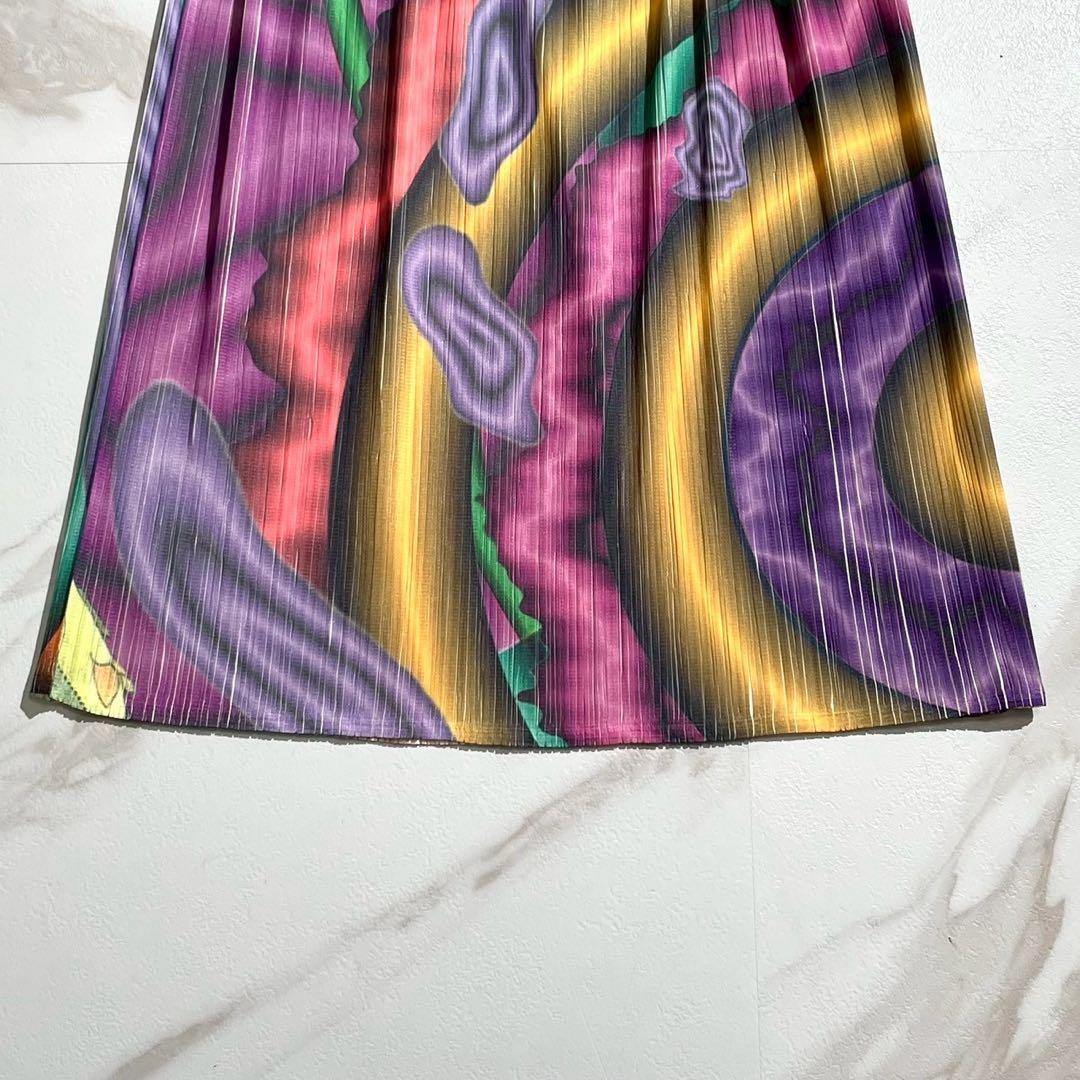 極美品 初期 95年✨PLEATS PLEASE 横尾忠則 転写プリーツスカート