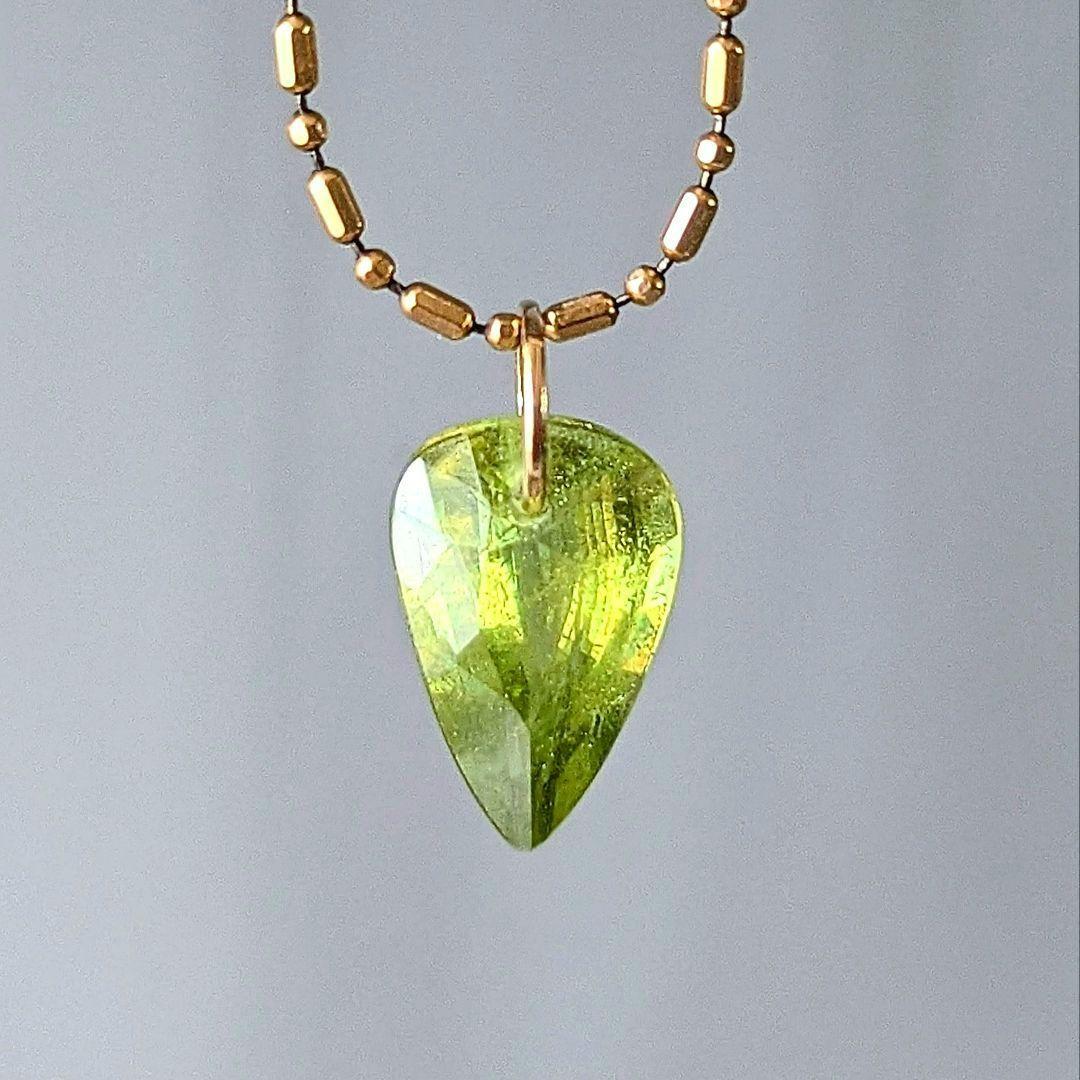 ♢みどりかわ♢K18 スフェーン ＆ スモーキークォーツ セットチャーム