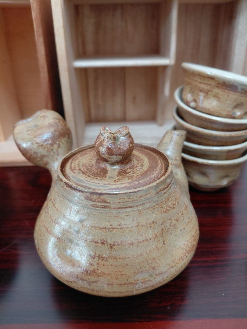 布志名焼 八世 土屋善史郎&萬古焼 翠涛園 石？作 煎茶道具 茶道具