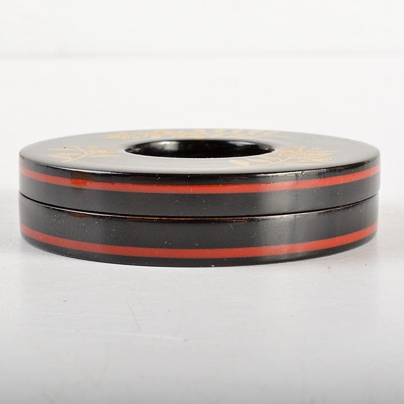 茶道具　中村湖彩作　玄々斎好写　藤蒔絵　掛絡香合　共箱　V　5914