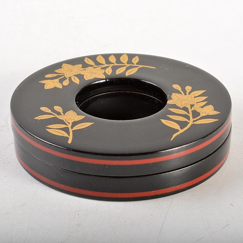 茶道具　中村湖彩作　玄々斎好写　藤蒔絵　掛絡香合　共箱　V　5914