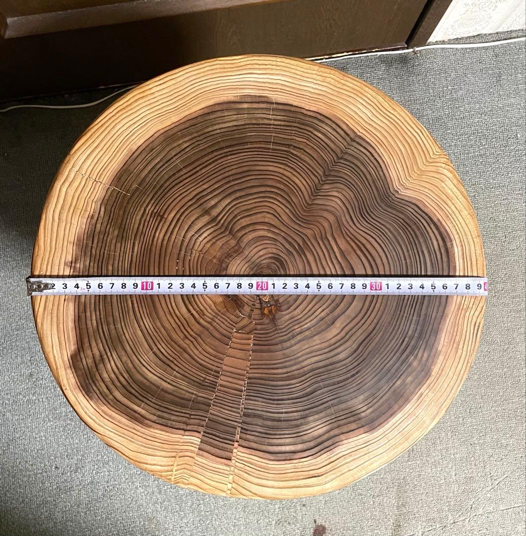 丸太　スツール　サイドテーブル　置物台