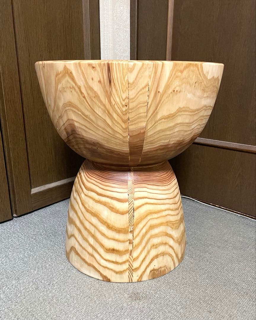 丸太　スツール　サイドテーブル　置物台