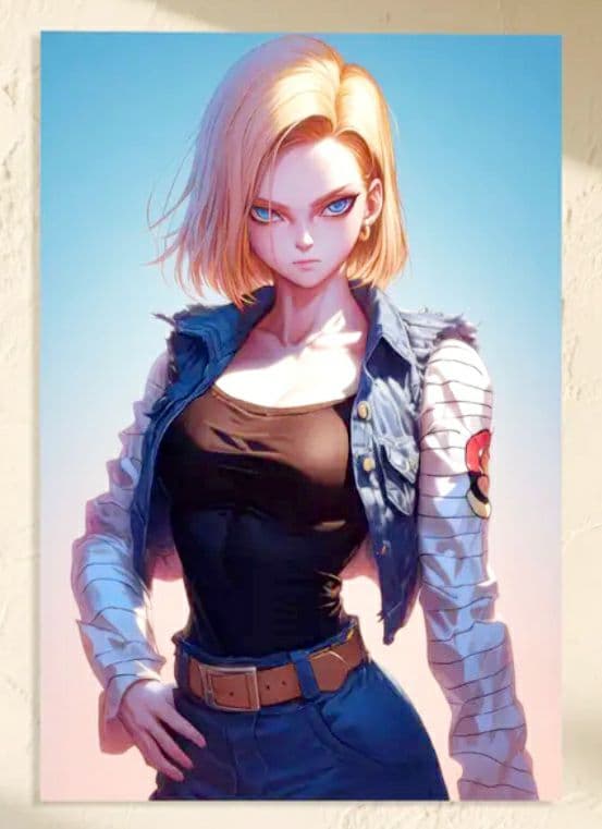 「入手困難」アンドロイド18号 デジタルアート2種類画