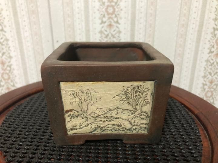 盆栽鉢　落款あり　お買い得