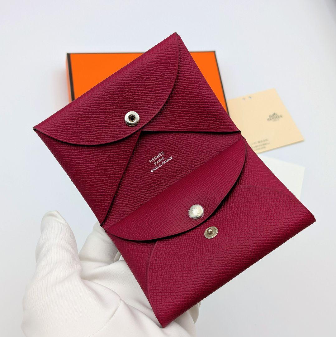 未使用 エルメス カルヴィ デュオ エプソン ルージュグレナ B刻印 箱