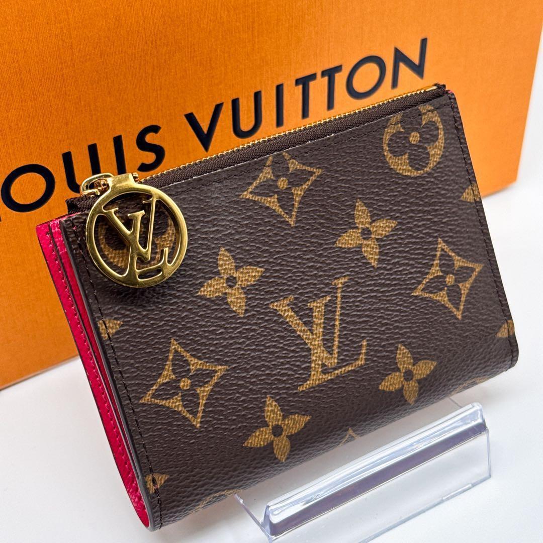 ルイヴィトン モノグラム ポルトフォイユ リサ ピンク 折り財布 ケース