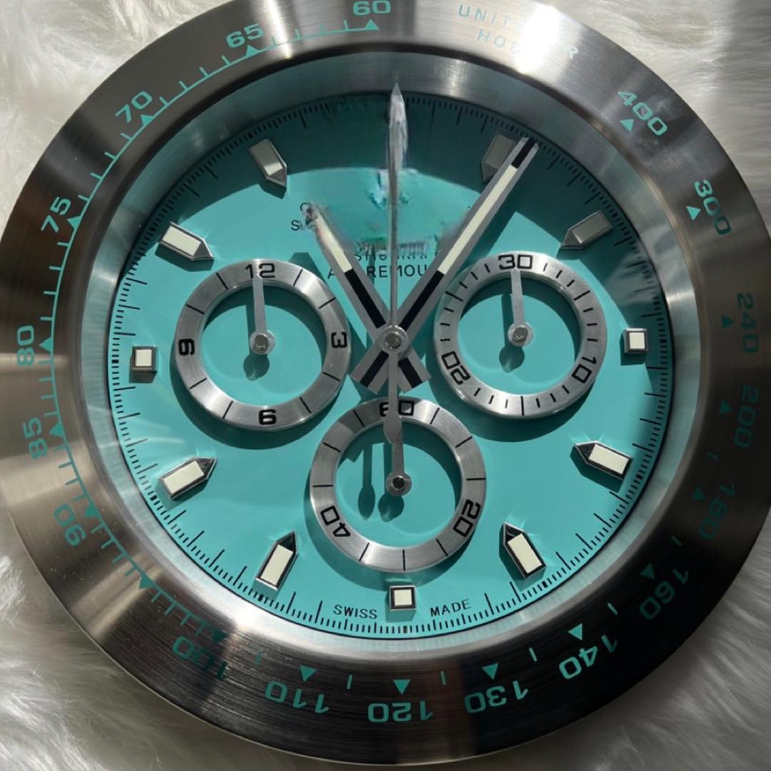 デイトナ　サブマリーナ　掛け時計　新品　ティファニーブルー