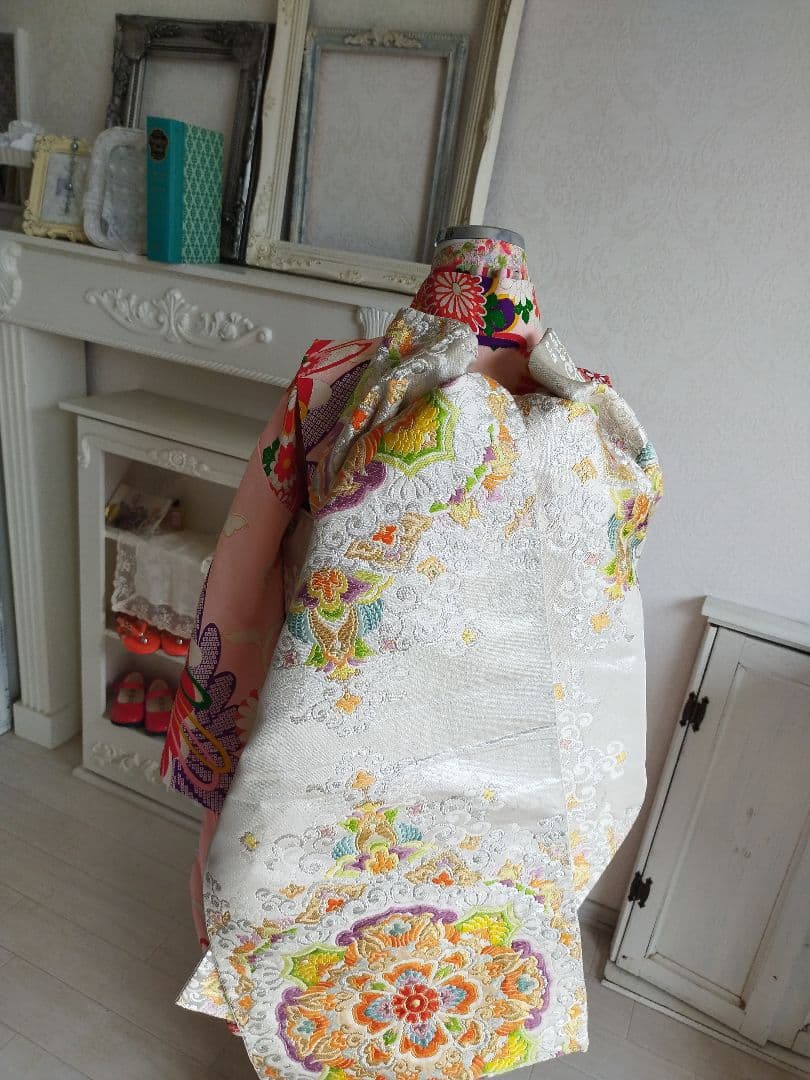 専用です☆アンティーク薄ピンクの着物と帯小物セット☆七五三　ハーフ成人式