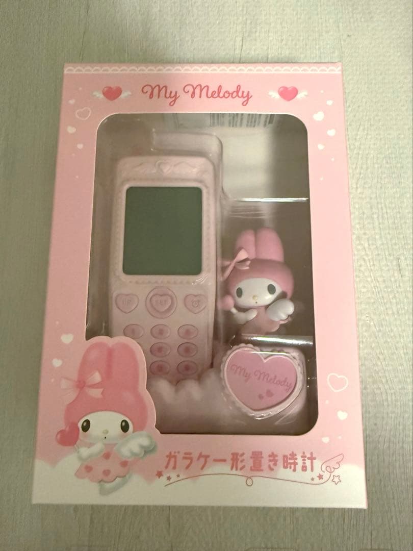 新品未使用　サンリオ　ガラケー形置き時計　マイメロ　マイメロディ