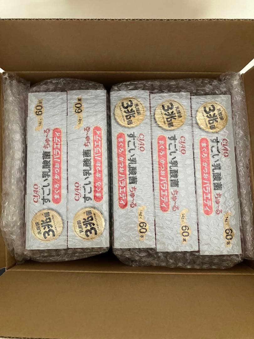 【新品・未開封】CIAO すごい乳酸菌ちゅ〜る 60本×5箱 2027/5