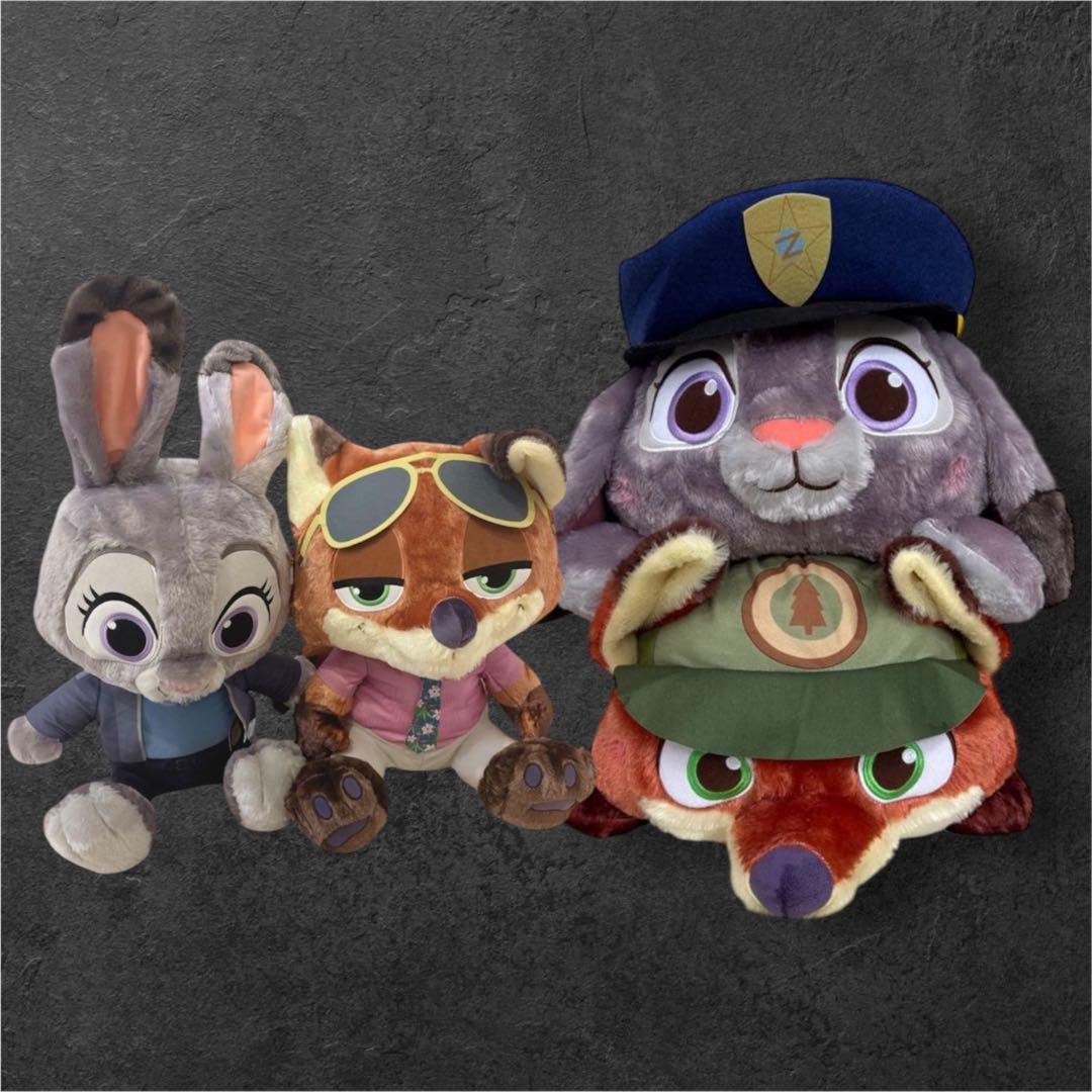 ズートピア2 スーパーラージぬいぐるみ ジュディ ニック セット　寝そべり