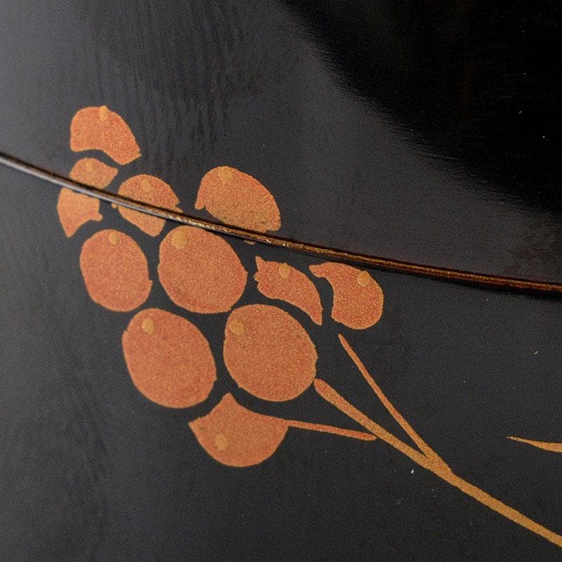 茶道具　塗師　比古田外記　蒔絵師　田中勝月　中棗　共箱　V　6787