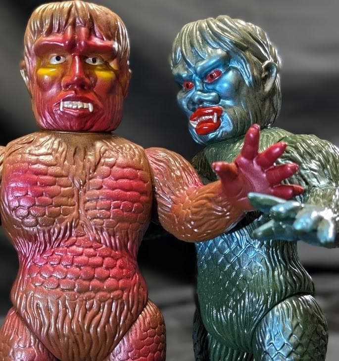 サンダ＆ガイラ（マルサン電撃）ソフビフィギュア２体セット