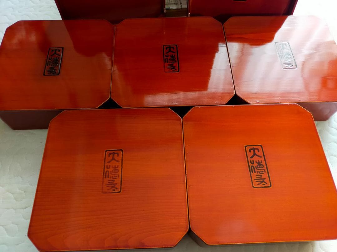 飛騨春慶塗 大徳寺重　大徳寺弁当 5客　茶事　点心