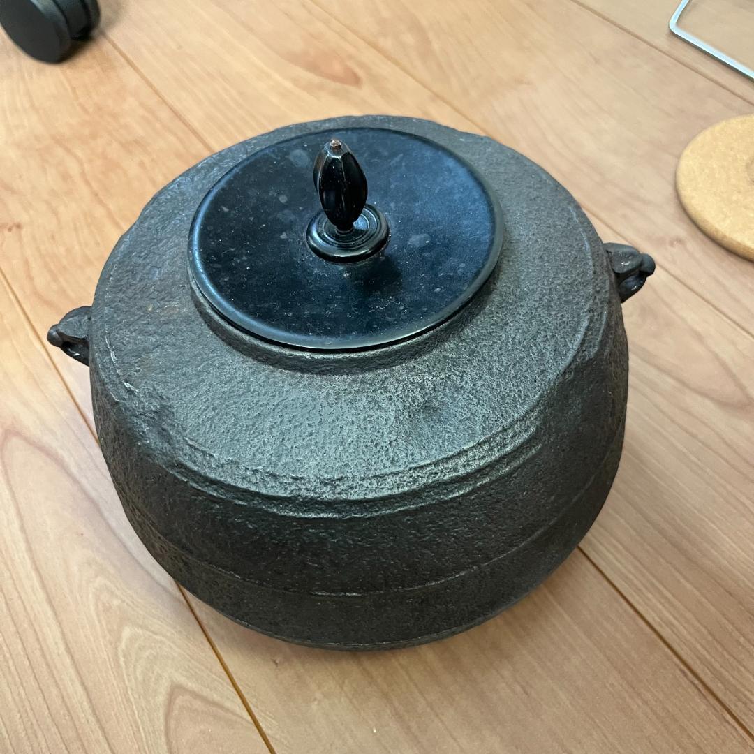 茶道具 茶釜 鉄釜 伝統工芸品 釜 茶釜 ふた付き