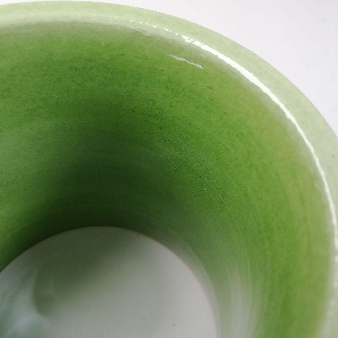 Ｔ６８５　蓋置　『淡緑交趾　宝尽し』『小松雅山 造』　共箱　茶道具