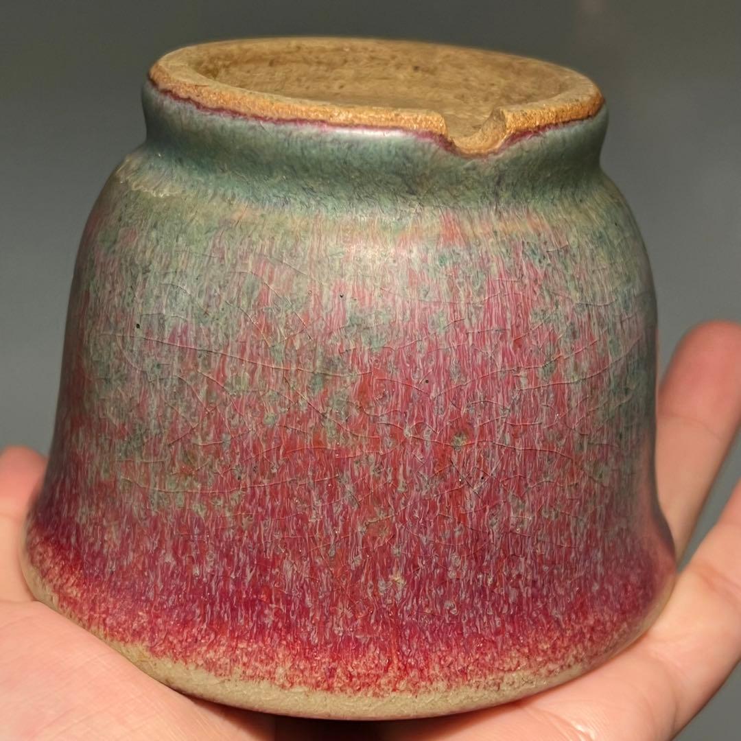 668.紫辰砂丸鉢 盆栽鉢 植木鉢 9.5*7.3cm