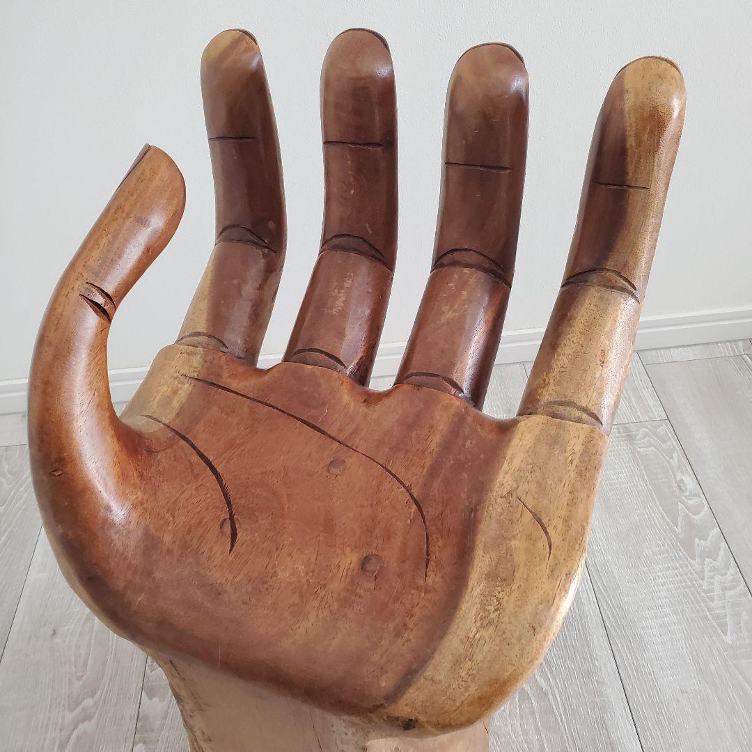 バリ家具 仏陀 ハンドチェア 木製椅子 天然木 手彫り インテリア