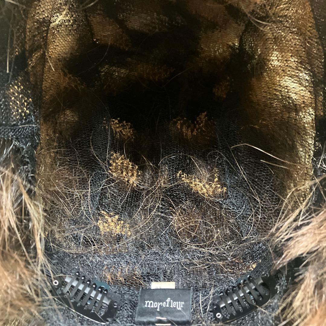 クリップ付き ウィッグ ブラウン系 タグあり 中古