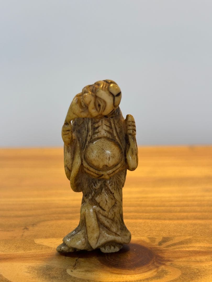 【希少】江戸時代〜明治時代　根付 仙人　アンティーク　印籠