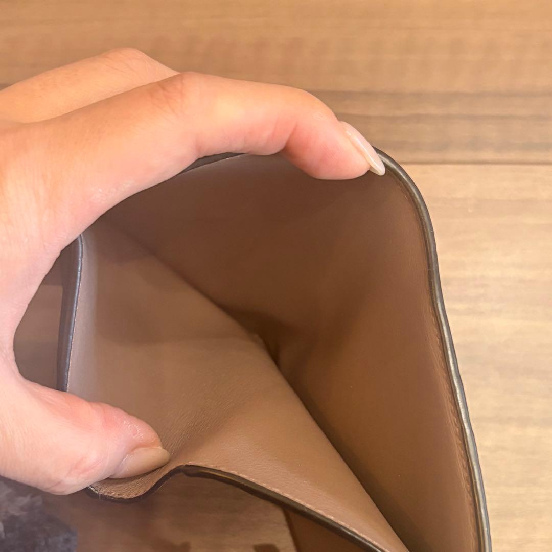 LOEWE ロエベ　二つ折り財布 ベージュ×イエロー