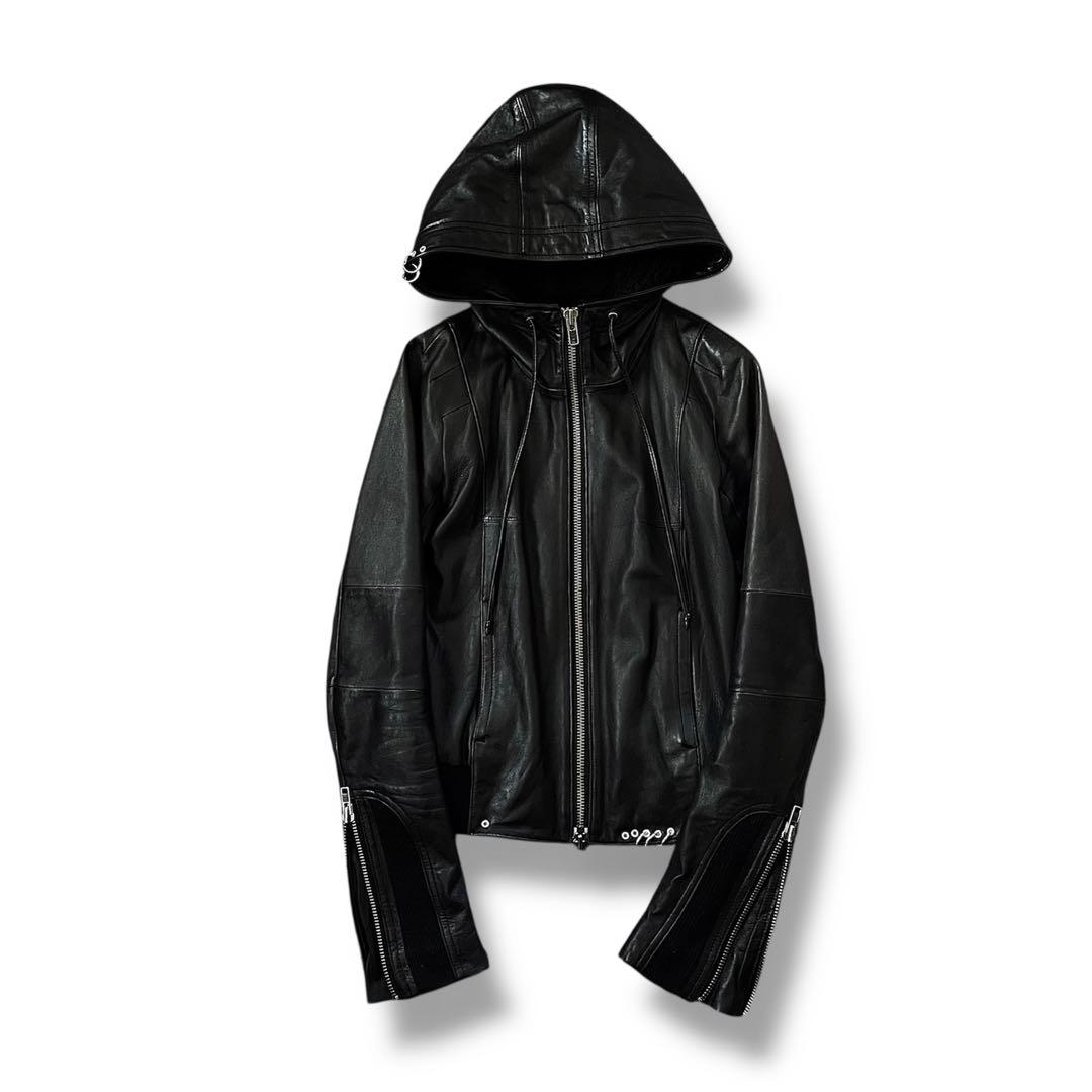 ジャケット・アウター 00s BOA HOODED CUSTOM LEATHEAR JACKET