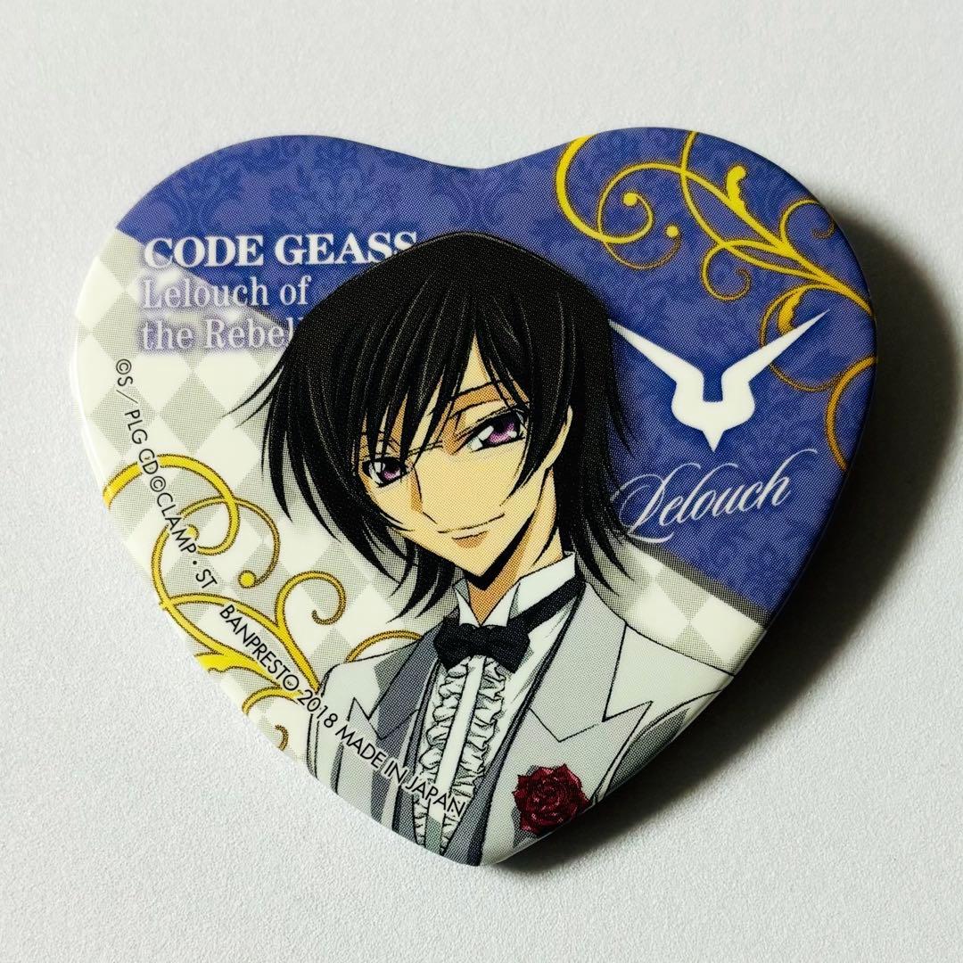 コードギアス 反逆のルルーシュ 一番カフェ ハート型缶バッジ ルルーシュ スーツ