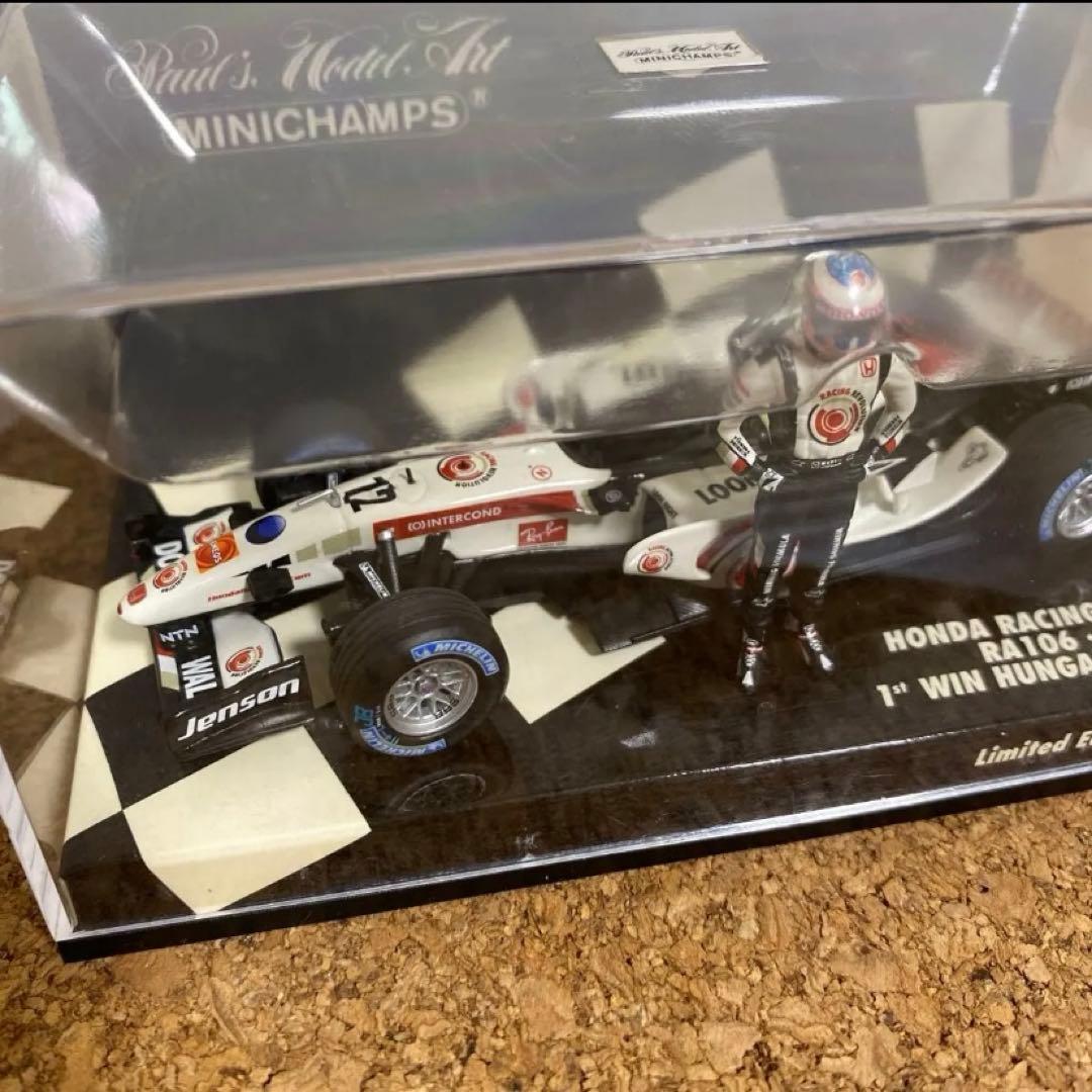 ミニチャンプスHONDARACING RA106.J.BUTTON 1 WIN