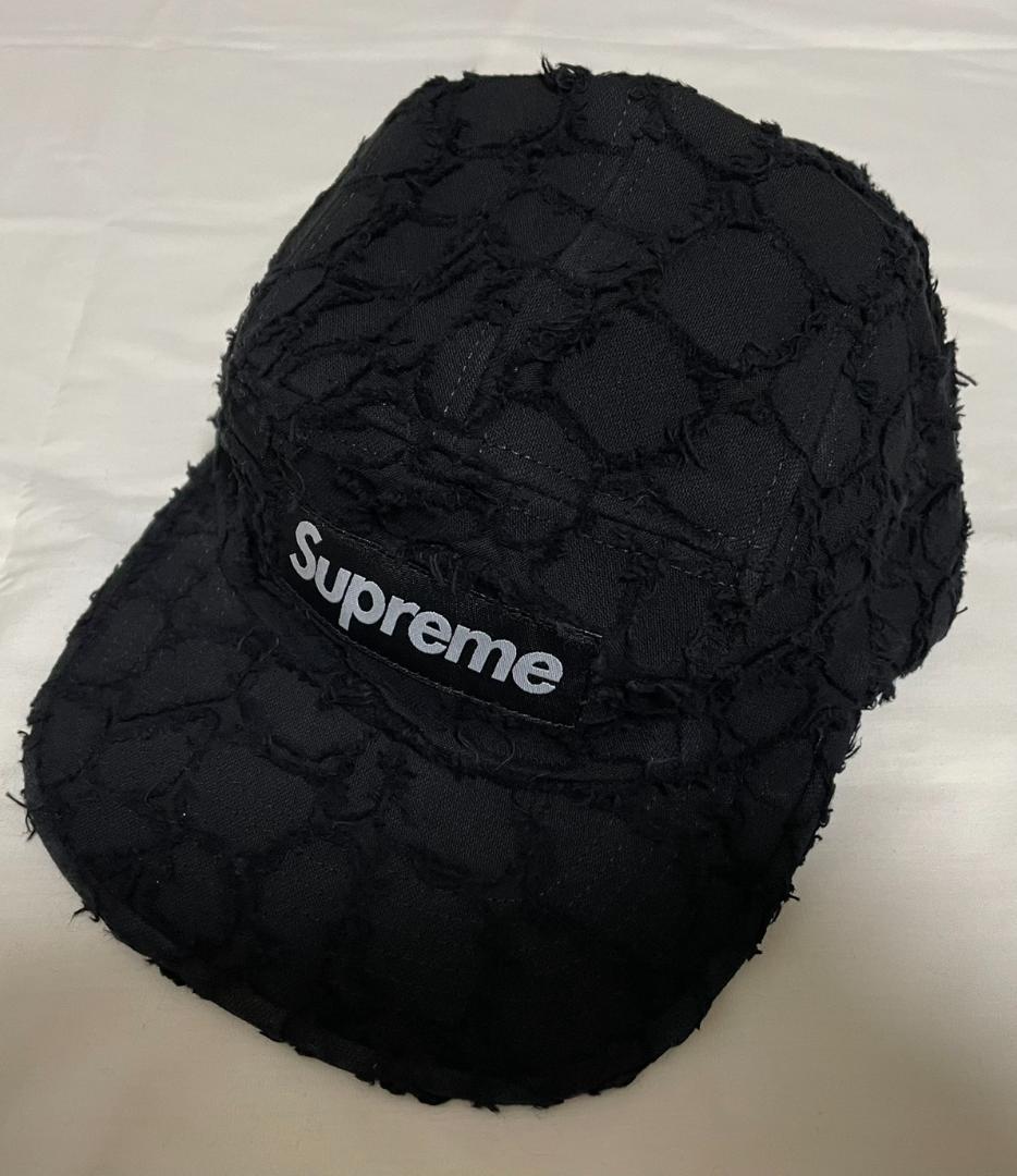 帽子 Supreme Frayed Croc Denim Camp Cap