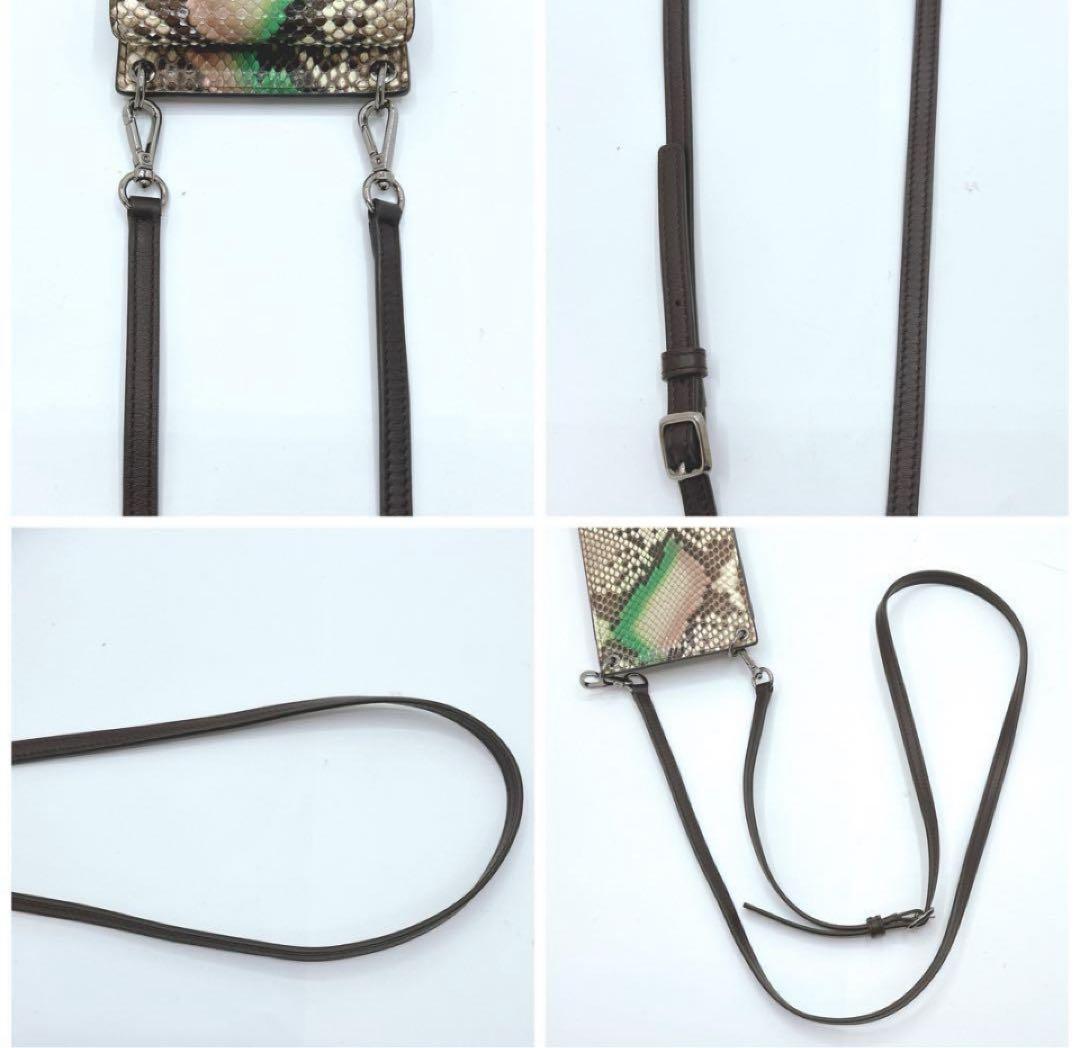 【希少】JIMMY CHOO パイソンレザー スマホショルダー 正規品 極美品