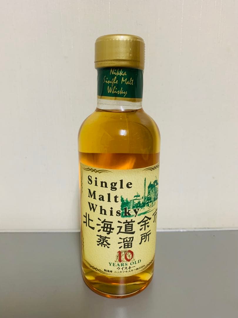 北海道余市10年シングルモルトウイスキーボトル 180ml-43%