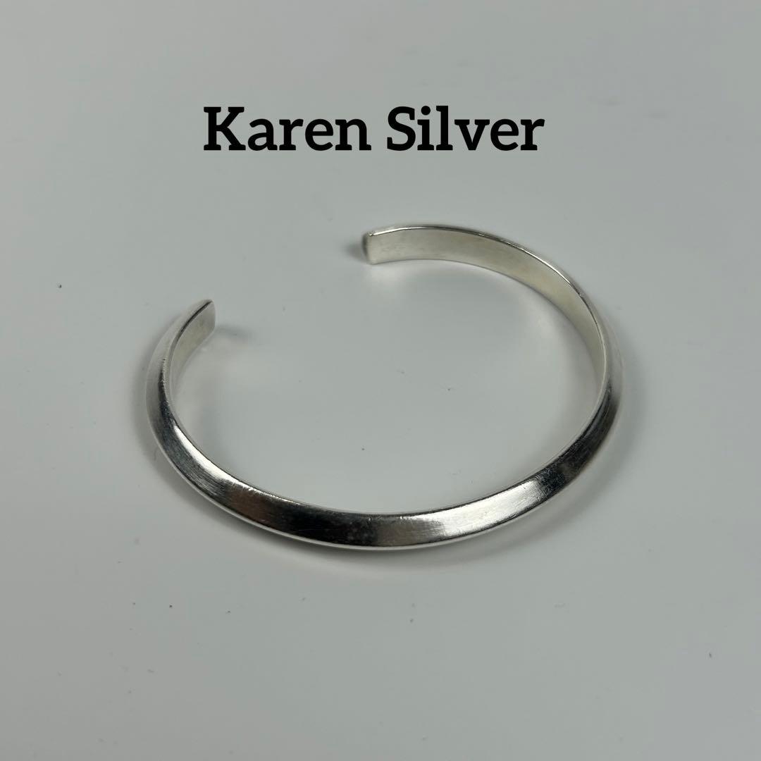 カレンシルバーバングル 角 Karen Silver Bangle